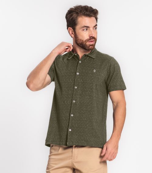 Camisa Masculina Em Cotton Leve Diametro Verde