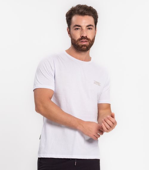 Camiseta Masculina Em Meia Malha Diametro Branco