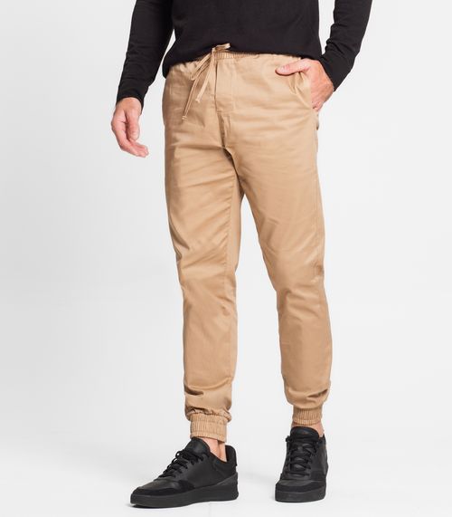 Calça Masculina Em Sarja Twill Diametro Marrom