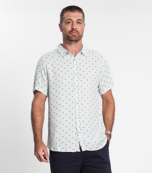 Camisa Masculina Em Viscose Diametro Verde