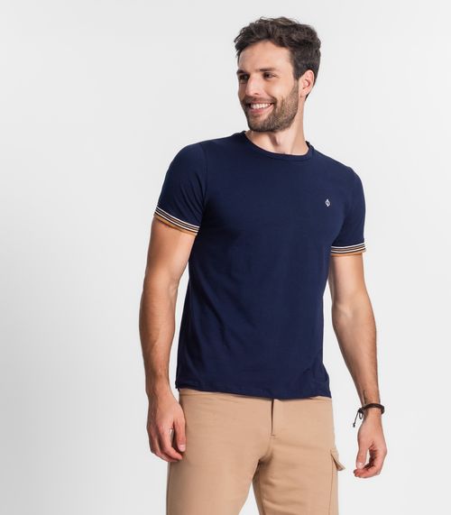 Camiseta Básica Masculina Diametro Azul