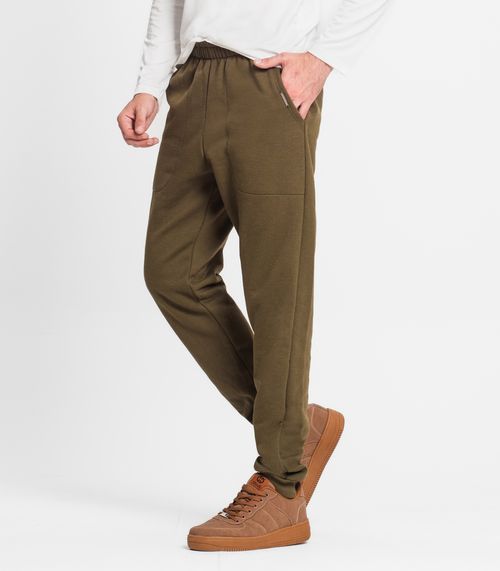 Calça Masculina Plus Size Em Moletom Diametro Verde