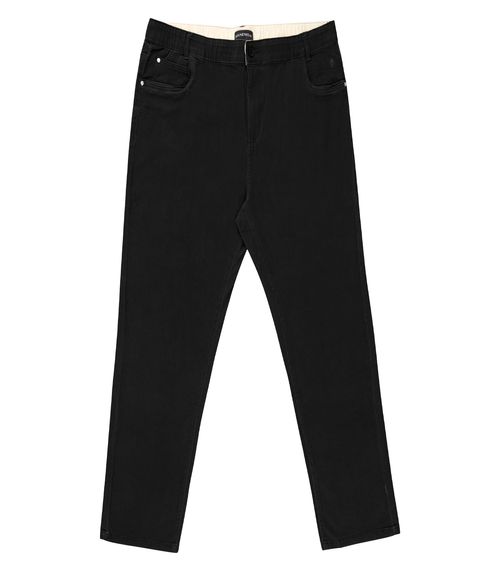 Calça Masculina Plus Size Em Sarja Diametro Preto