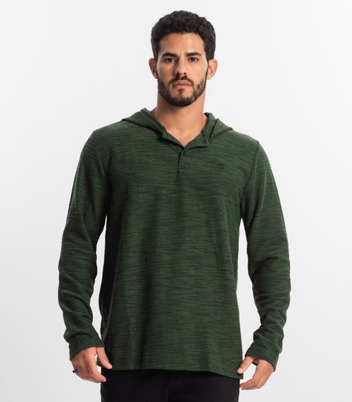 Blusão Masculino Com Capuz Maquinetado Diametro Verde
