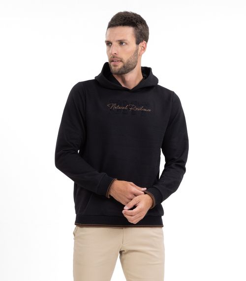 Blusão Masculino Com Capuz Moletom Diametro Preto