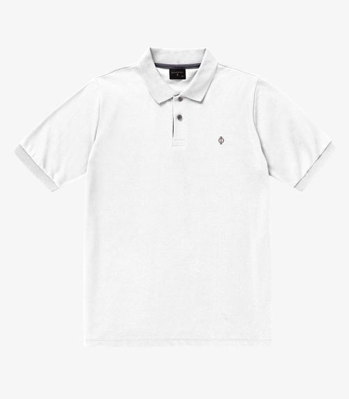 Polo Masculina Básica Diametro Branco