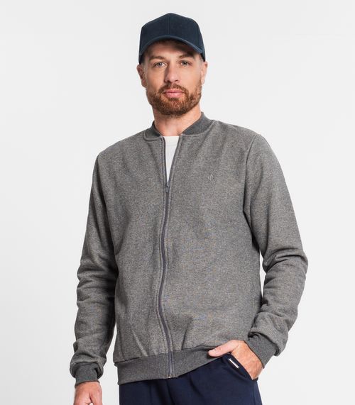 Jaqueta Masculina Em Moletom Diametro Cinza