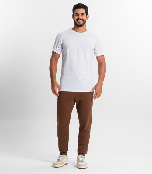 Calça Masculina Em Moletom Diametro Marrom