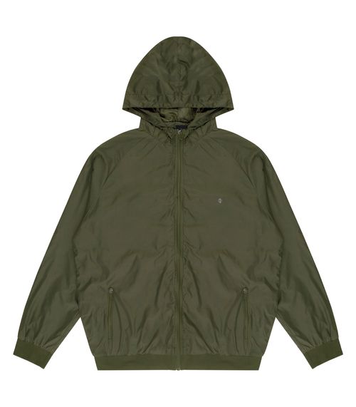 Jaqueta Masculina Plus Size Com Capuz Diametro Verde