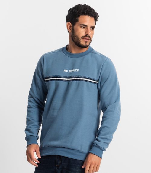 Blusão Masculino Em Moletom Diametro Azul