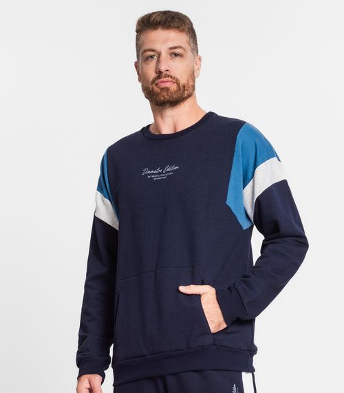Blusão Masculino Em Moletom Diametro Azul