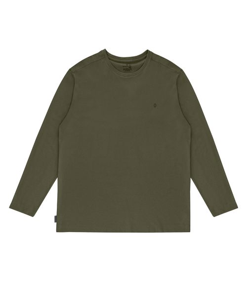 Camiseta Masculina Plus Size Manga Longa Diametro Verde