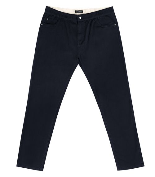 Calça Masculina Plus Size Em Sarja Diametro Preto