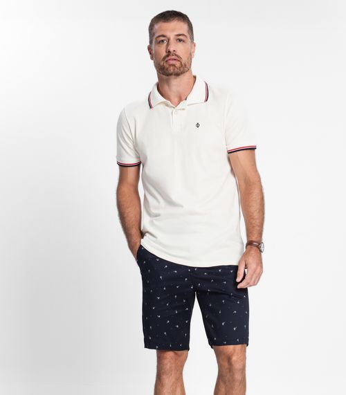 Bermuda Masculina Em Sarja Diametro Azul