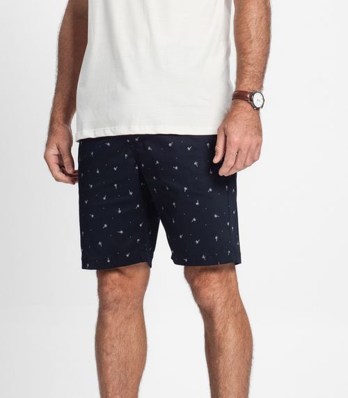 Bermuda Masculina Em Sarja Diametro Azul
