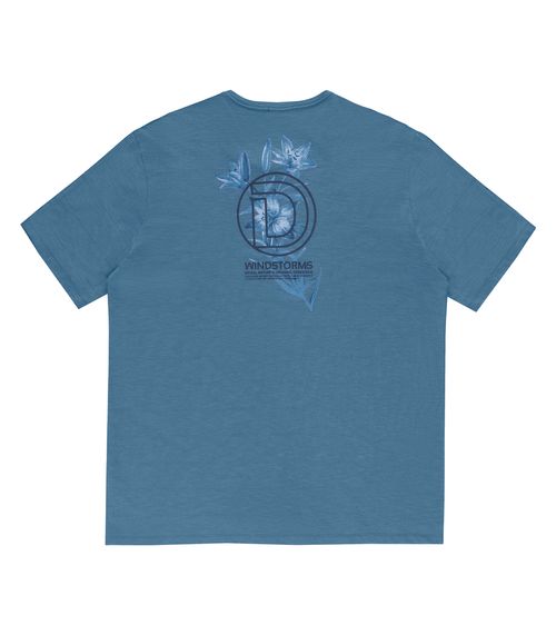 Camiseta Masculina Plus Size Flamê Diametro Azul