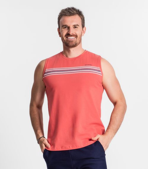 Regata De Cotton Masculina Diametro Laranja