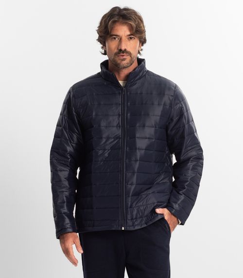 Jaqueta Masculina Em Microfibra Diametro Azul