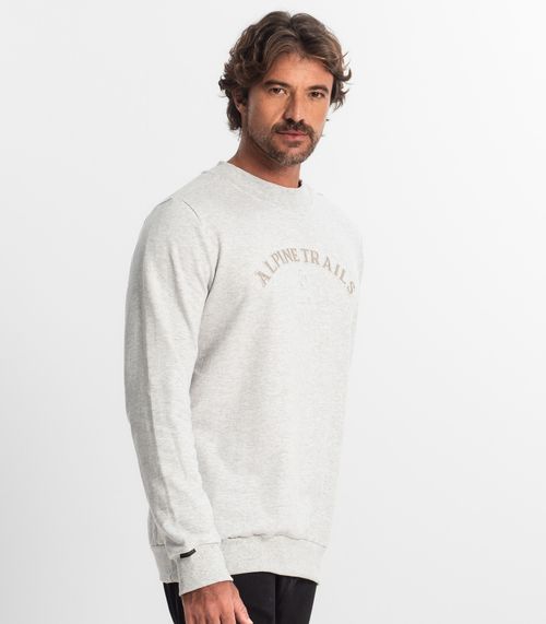 Blusão Masculino Em Moletom Diametro Cinza