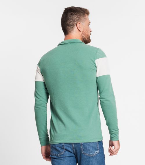 Camisa Polo Masculina Em Meia Malha Diametro Verde