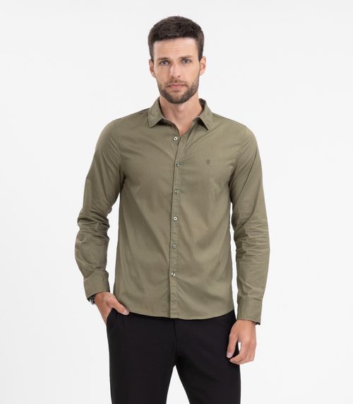 Camisa Masculina Manga Longa Diametro Verde