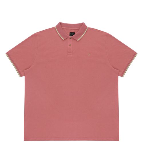 Camisa Polo Masculina Plus Size Diametro Rosa