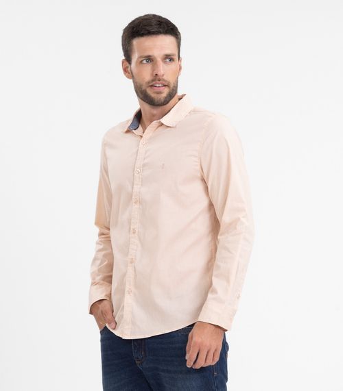 Camisa Masculina Manga Longa Diametro Rosa