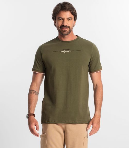 Camiseta Masculina Em Cotton Diametro Verde