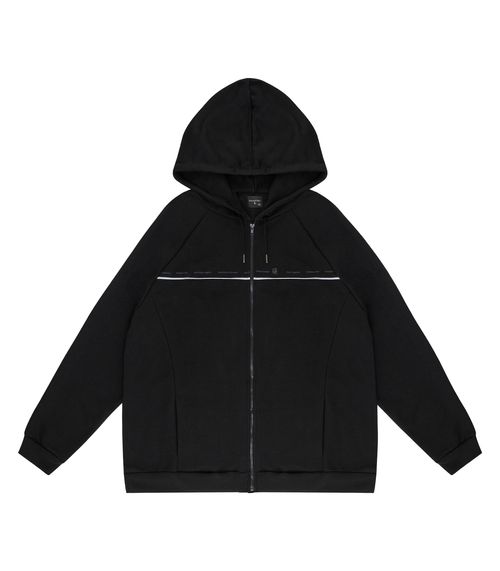 Jaqueta Masculina Plus Size Com Capuz Diametro Preto