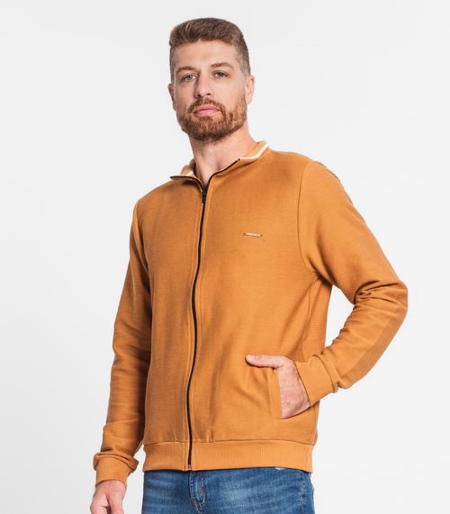Jaqueta Masculina Em Moletom Diametro Marrom