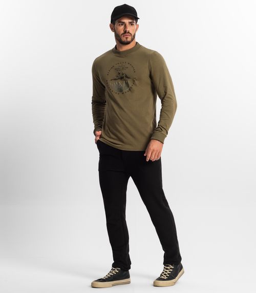 Calça Masculina Em Moletinho Diamentro Preto
