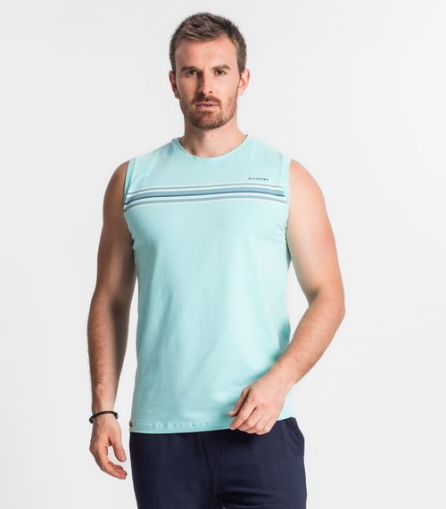 Regata De Cotton Masculina Diametro Azul