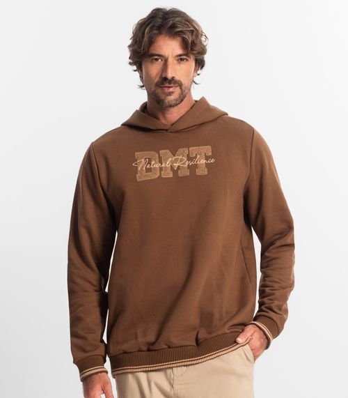 Blusão Masculino Com Capuz Moletom Diametro Marrom