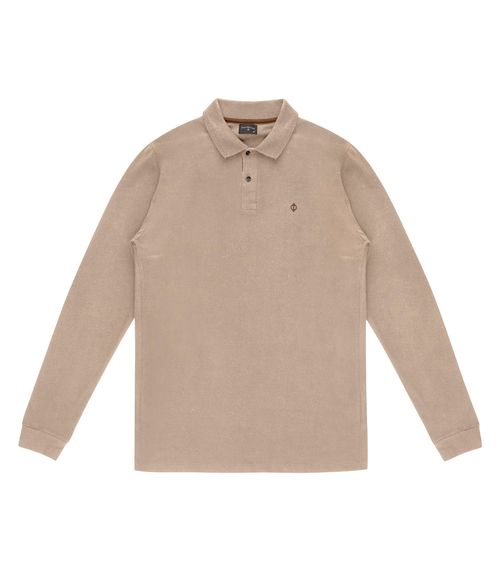 Polo Masculina Manga Longa Diametro Marrom