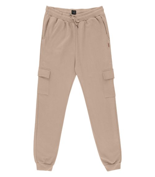 Calça Masculina Plus Size Moletom Diametro Marrom