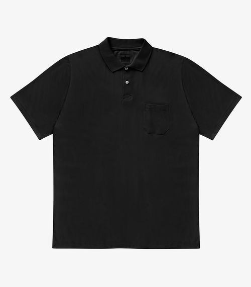 Camisa Polo Plus Size Masculina Diametro Preto