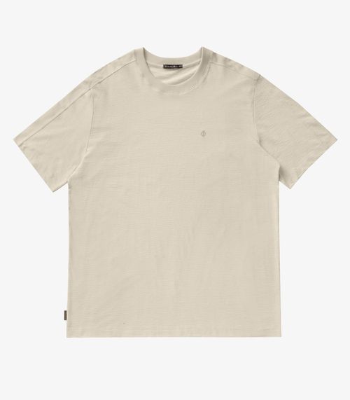 Camiseta Basica Masculina Plus Size Diametro Bege