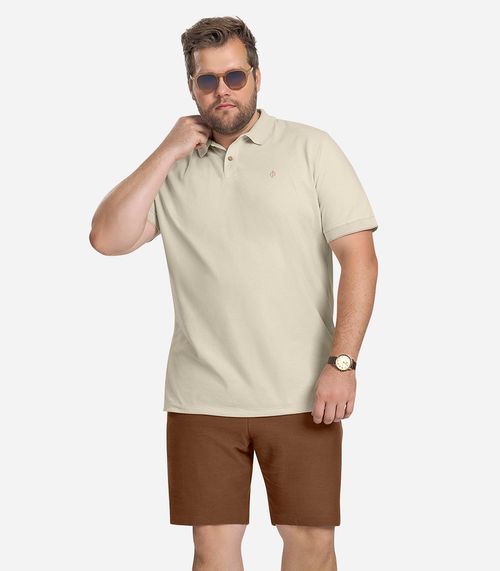 Bermuda Masculina Plus Size Moletinho Diametro Marrom