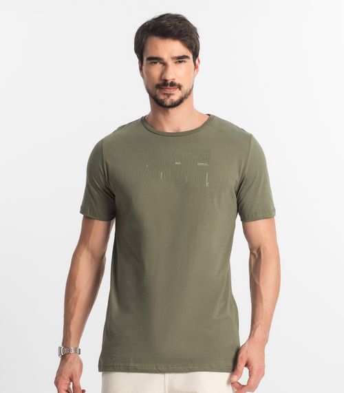 Camiseta Masculina Meia Malha Diametro Verde