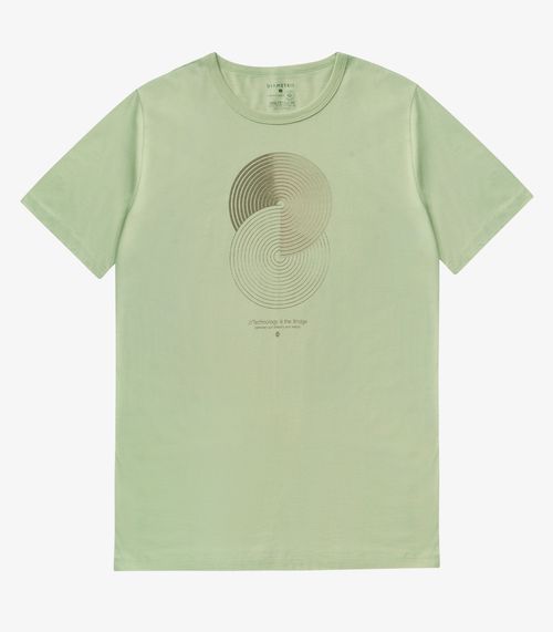 Camiseta Masculina Meia Malha Diametro Verde
