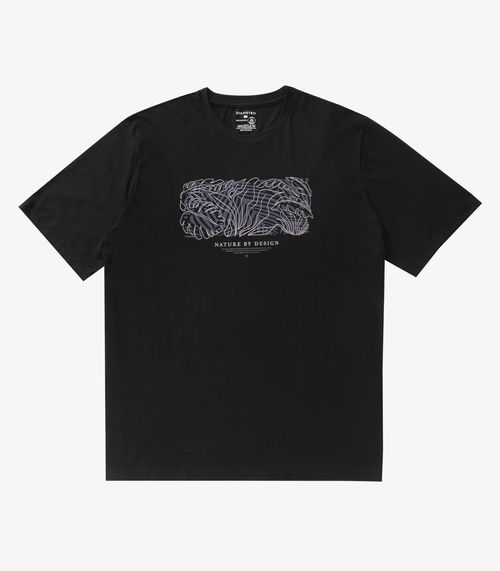 Camiseta Masculina Plus Size Meia Malha Diametro Preto