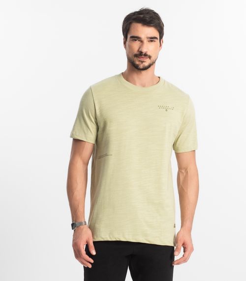 Camiseta Masculina Malhão Flamê Diametro Verde