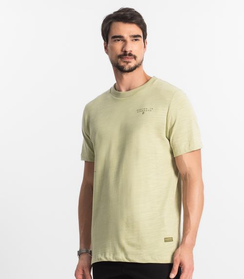 Camiseta Masculina Malhão Flamê Diametro Verde