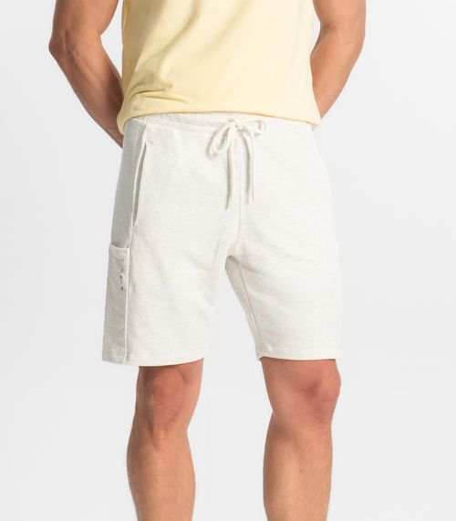 Bermuda Masculina Moletom Diametro Bege