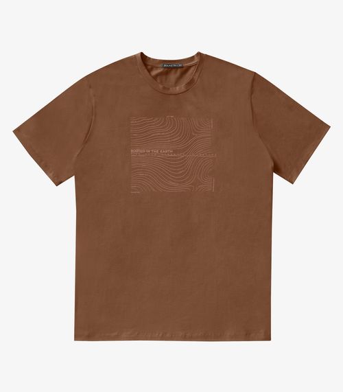 Camiseta Masculina Pus Size Diametro Marrom