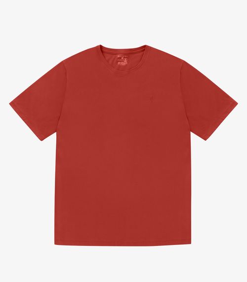 Camiseta Masculina Plus Size Meia Malha Diametro Vermelho