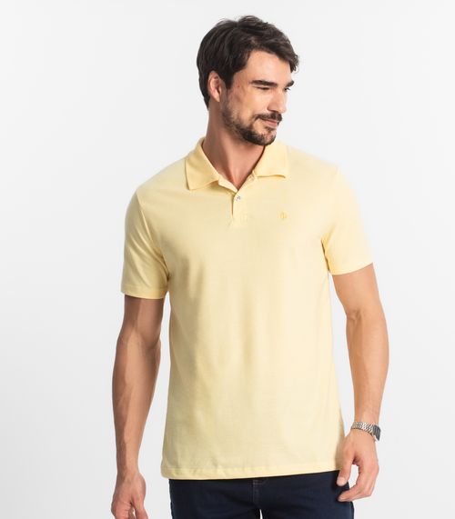Camisa Polo Básica Masculina Diametro Amarelo