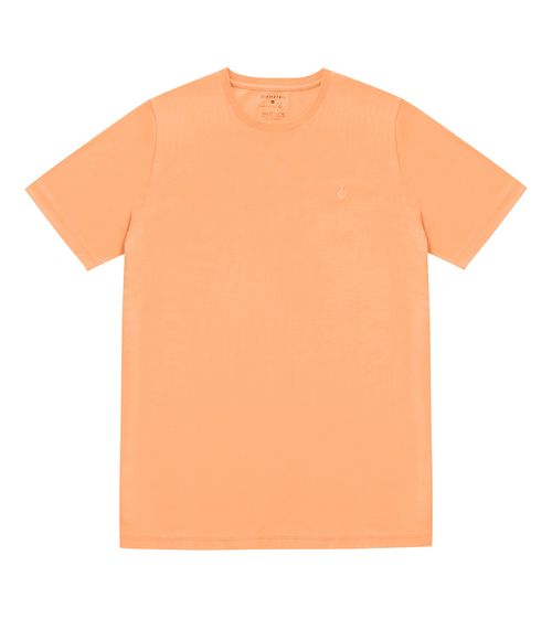 Camiseta Masculina Básica Meia Malha Diametro Laranja