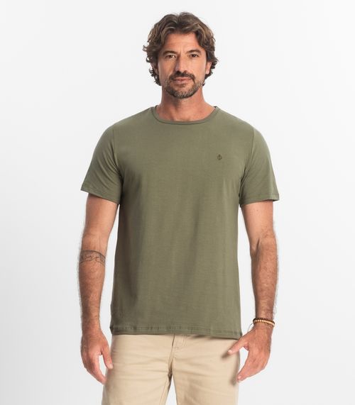 Camiseta Masculina Plus Size Meia Malha Diametro Verde
