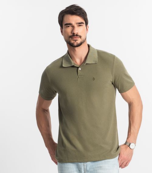 Camisa Polo Básica Masculina Diametro Verde